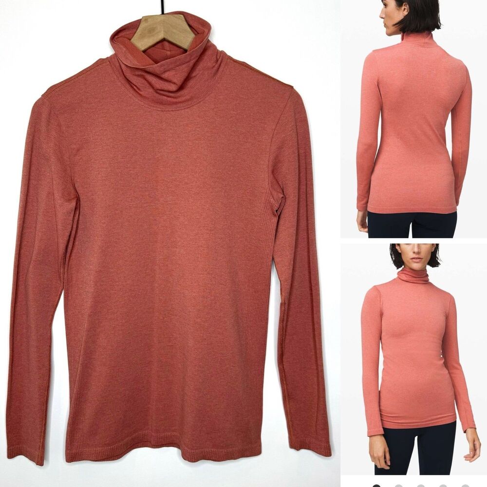 Lululemon Yen Vibes Turtleneck in Cooper Clay size 12 style W3CJ6S